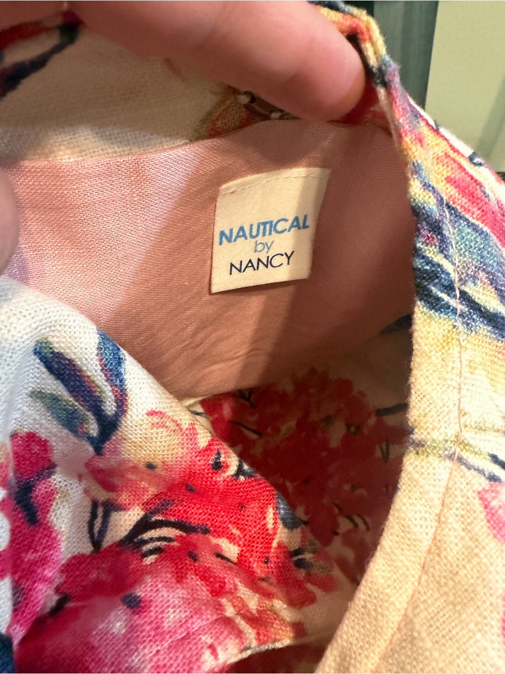 Nautical by Nancy Floral Bird Print Hobo Tote Bag Cottagecore Linen Look - Picture 5 of 8